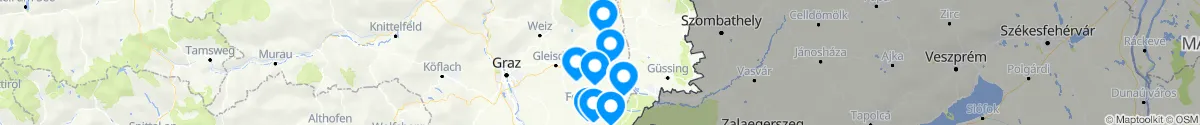 Kartenansicht für Apotheken-Notdienste in der Nähe von Großwilfersdorf (Hartberg-Fürstenfeld, Steiermark)